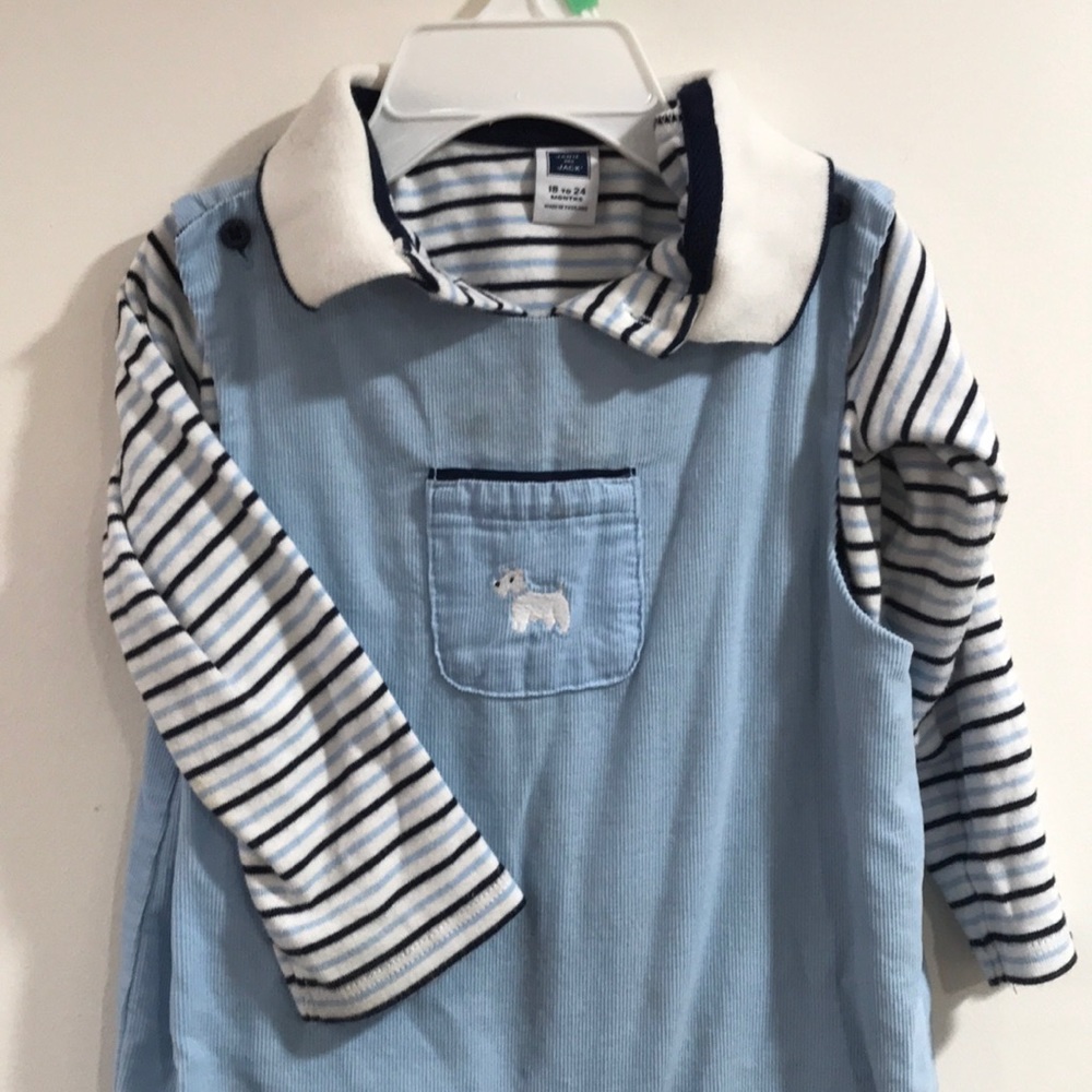 Baby Boy Corduroy Overall Outfit